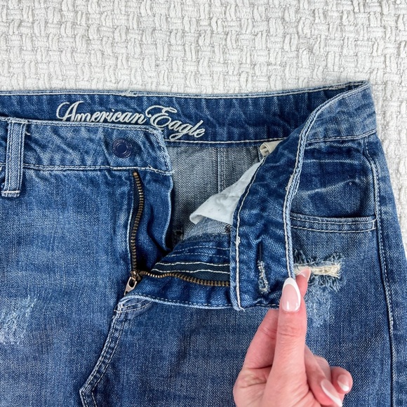 Y2K American Eagle Low Rise Denim Mini Skirt - Picture 6 of 7